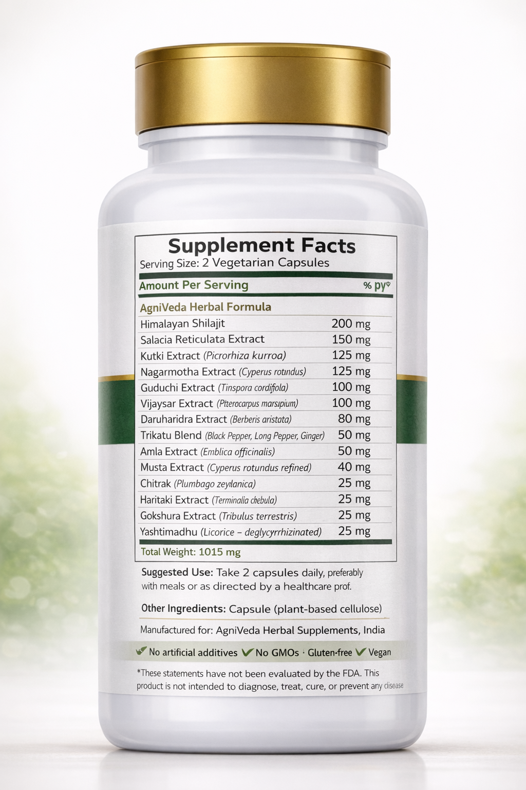 Agni Veda - Sanjeevani Metabolism Support Capsules For Fat Loss, B.P, Sugar, and Insomnia